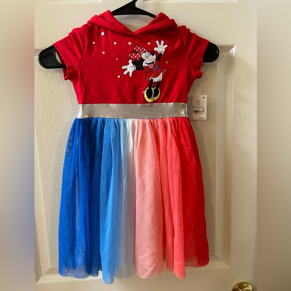 **NWT** Minnie Mouse Patriotic Tulle Dress